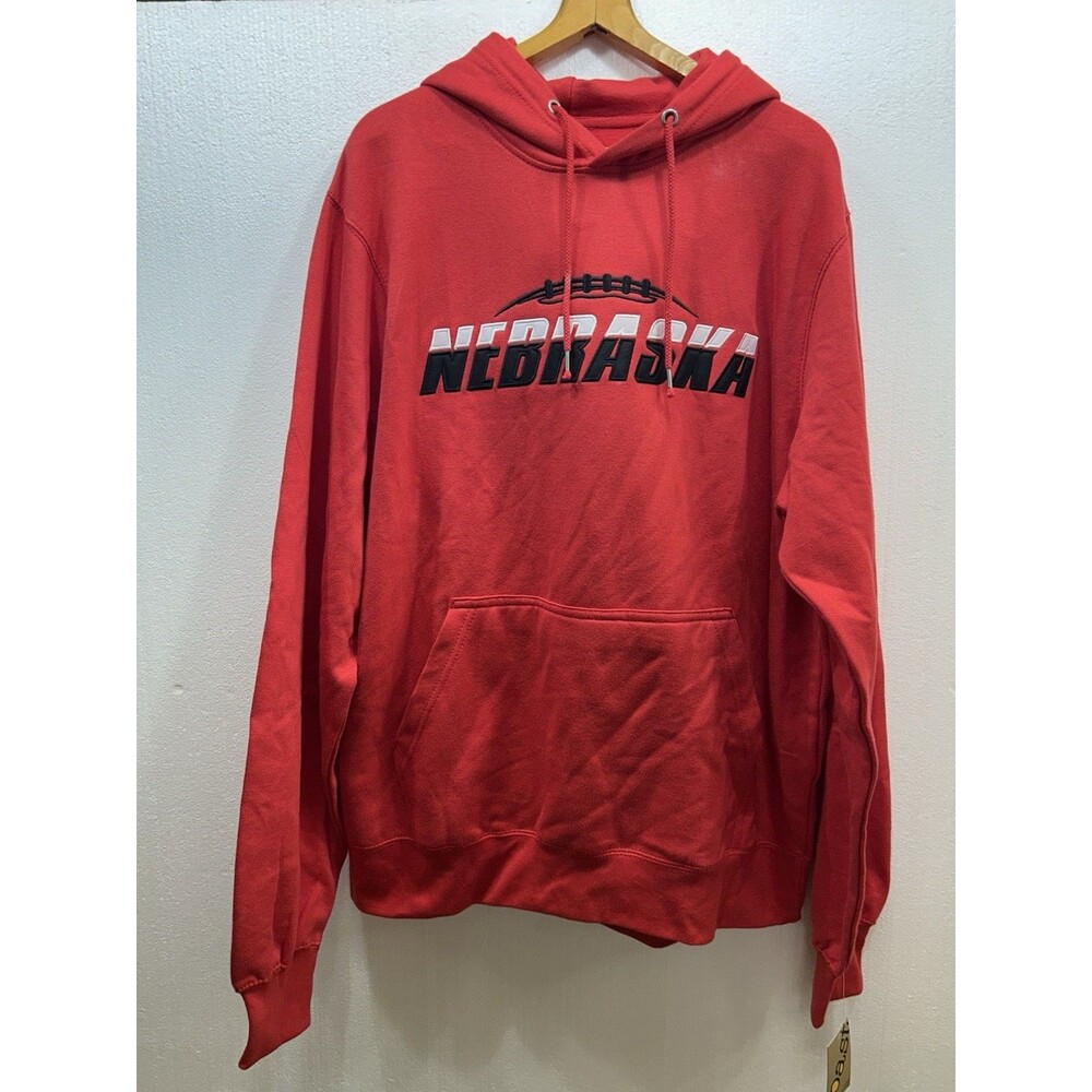 Nebraska Huskers Pro-Ad Sports Hoodie Mens L Red NCAA Sweatshirt NWT New With Ta